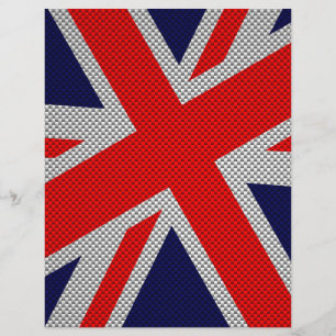 Union Jack on Carbon Fibre Style Print Flyer