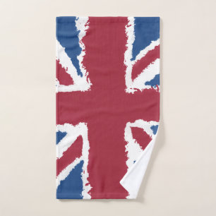 Union Jack Painted Artwork by Heva Weva  Hand Towel