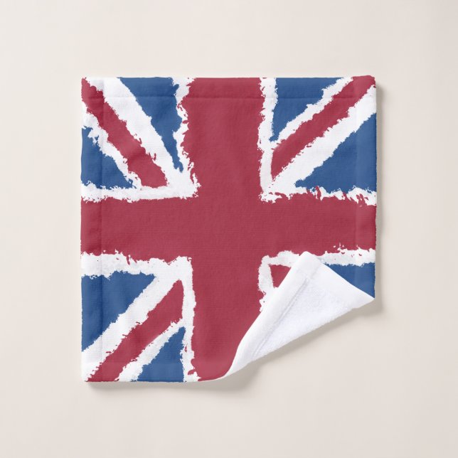 Union Jack Painted Artwork by Heva Weva  Wash Cloth (Wash Cloth)