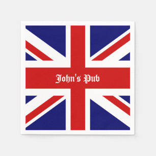 Union Jack Personalized British Pub Napkin