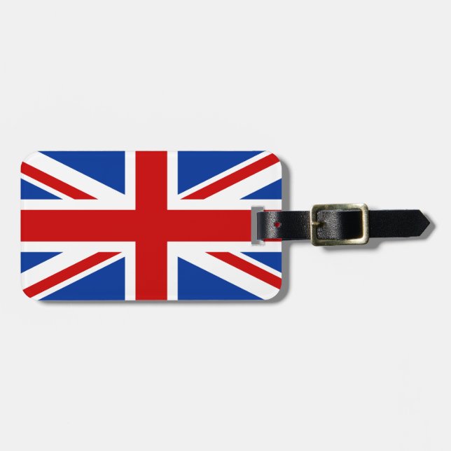 Union Jack Personalized Luggage Tag (Front Horizontal)