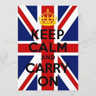 Union Jack Restez calme et continuez sur la carte 