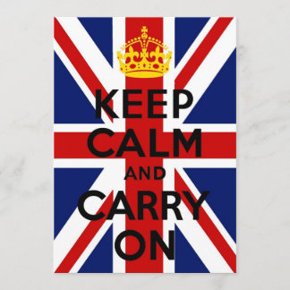 Union Jack Restez calme et continuez sur la carte 