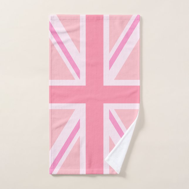 Union Jack rose/drapeau (Serviette à main)