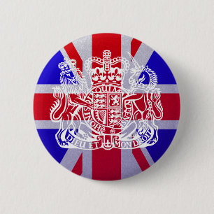Union Jack & Seal 2 Inch Round Button
