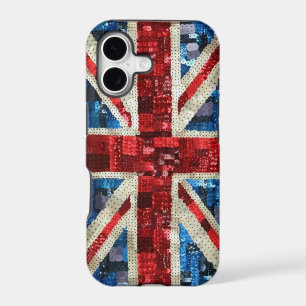 Union Jack sequin bling drapeau anglais Royaume-Un