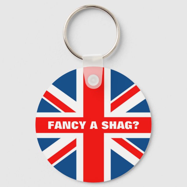 Union Jack shag Keychain (Front)