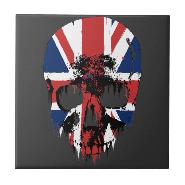 Union Jack skull Tile (Front)