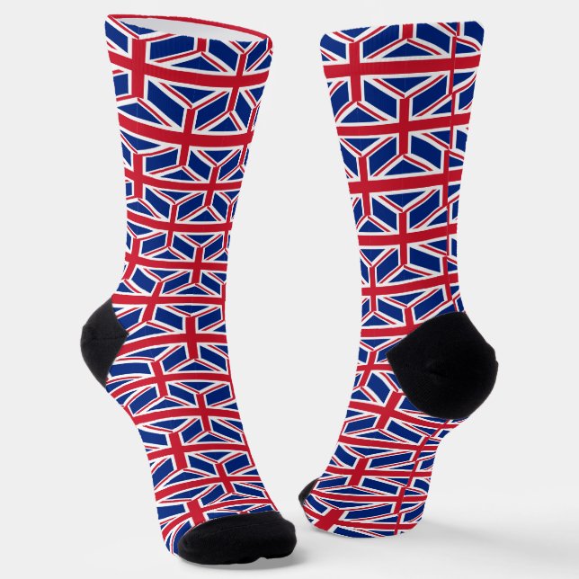 Union Jack Socks UK patriotic British Flag fashion (Angled)