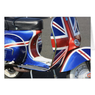 Union Jack sur une carte de scooter