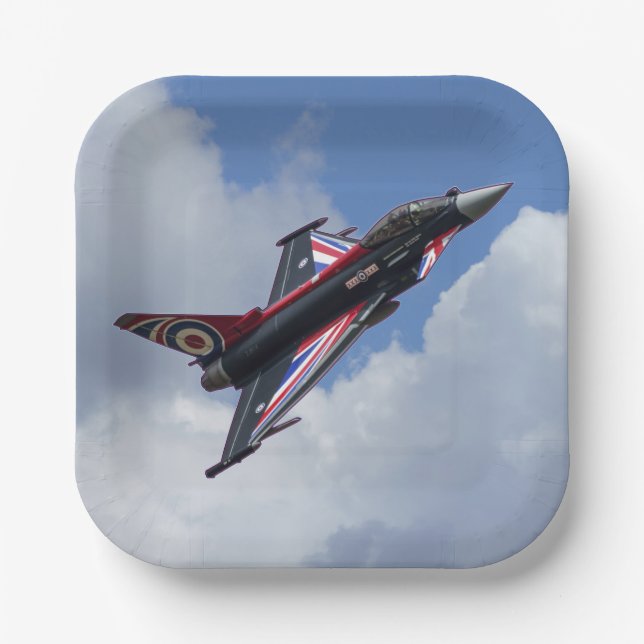 Union Jack Typhoon Paper Plate (Front)