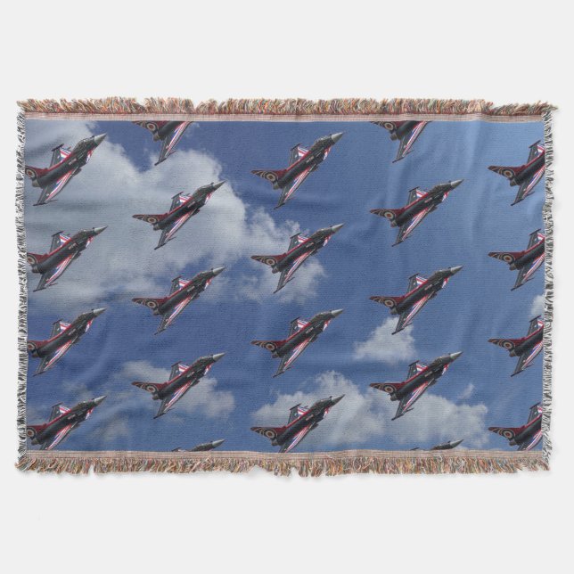 Union Jack Typhoon Throw Blanket (Front)