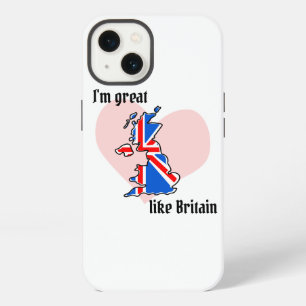 Union Jack UK British design with Heart iPhone 13 Case
