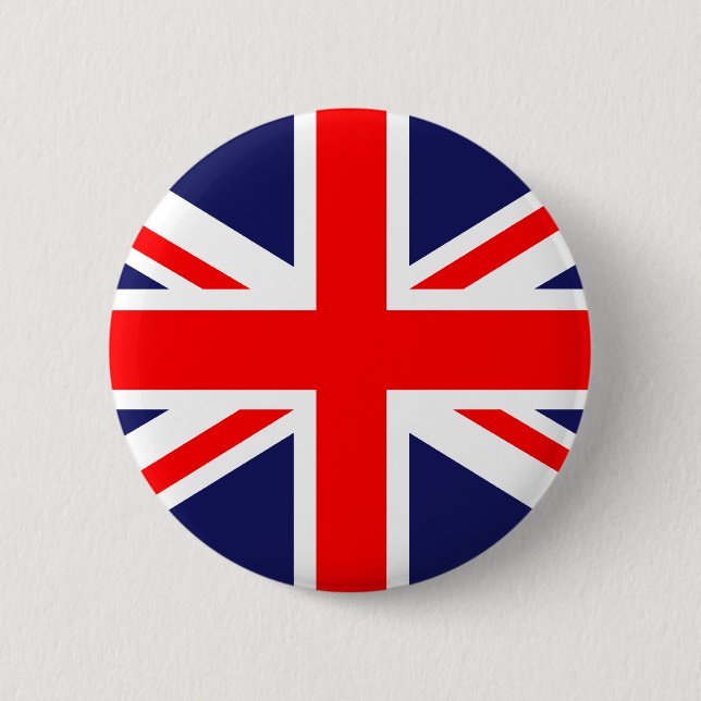 Union Jack - UK Flag 2 Inch Round Button (Front)