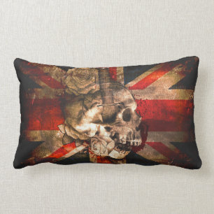 Union Jack UK Flag Gothic Lumbar Pillow
