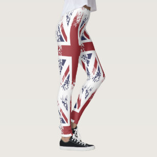 Union Jack (UK flag), grunge style Leggings