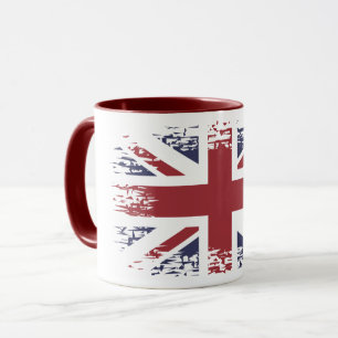 Union Jack (UK flag), grunge style Mug