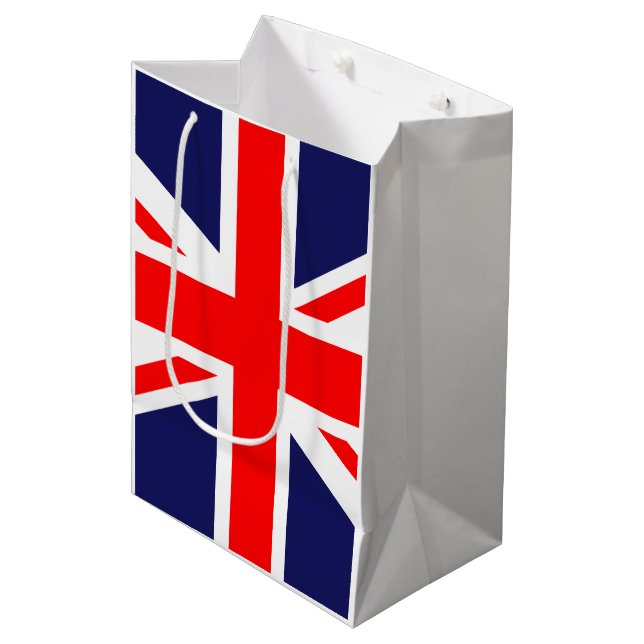 Union Jack - UK Flag Medium Gift Bag (Front Angled)