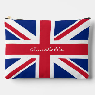 Union Jack UK Flag Personalized (optional) Accessory Pouch
