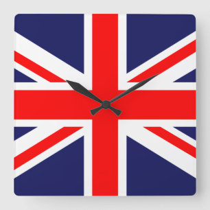 Union Jack - UK Flag Square Wall Clock