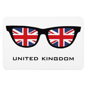 Union Jack UK Shades custom text & colour magnet