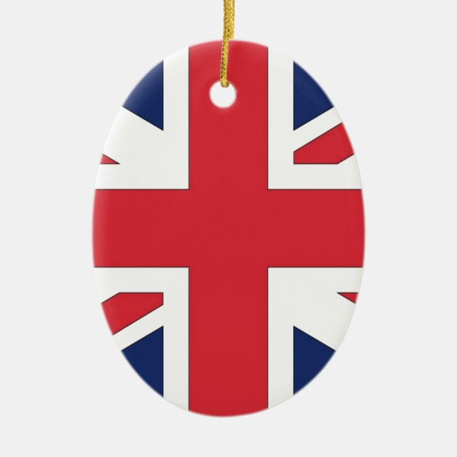 Union Jack/ Union Flag of United Kingdom Ceramic Ornament (Front)
