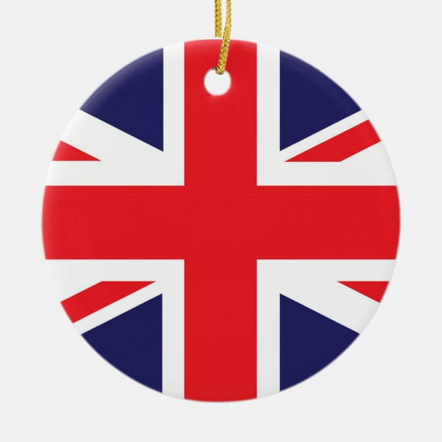 Union Jack United Kingdom Flag Ceramic Ornament (Front)