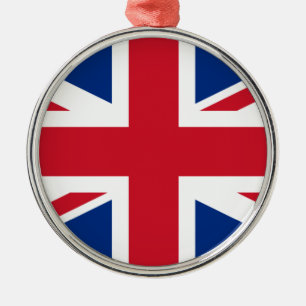 Union Jack United Kingdom Metal Ornament