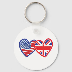 Union Jack/USA Keychain