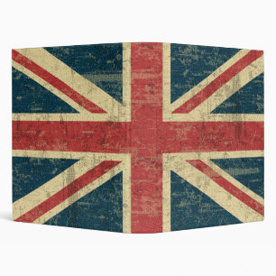 Union Jack Vintage Distressed Binder