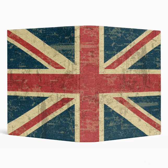 Union Jack Vintage Distressed Binder (Background)