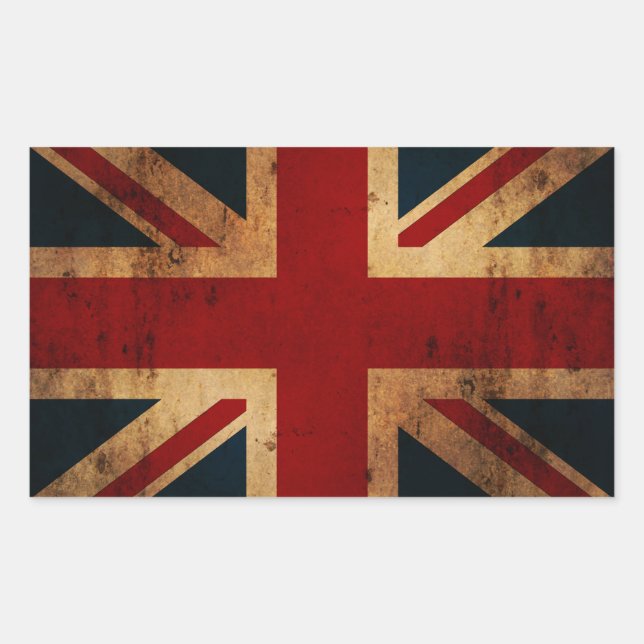 Union Jack (vintage distressed look) Sticker (Front)
