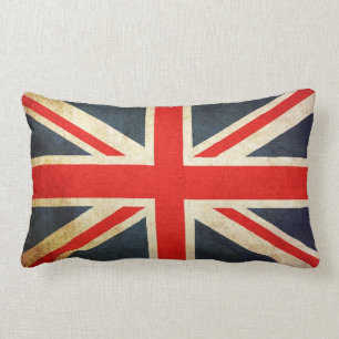 Union Jack Vintage Grunge Style Throw Pillow