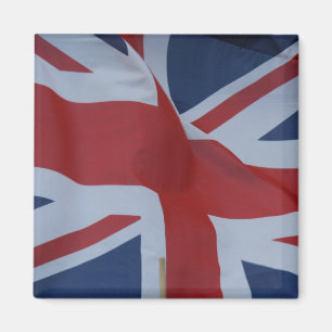 union jack waving magnet
