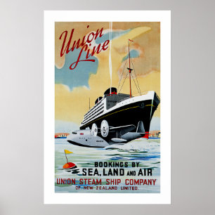 Union Line of New Zealand Poster