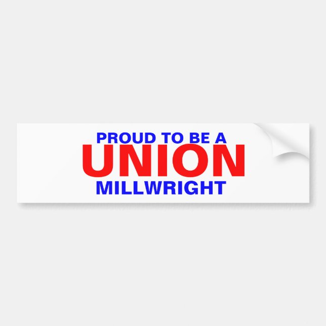 UNION MILLWRIGHT BUMPER STICKER (Front)