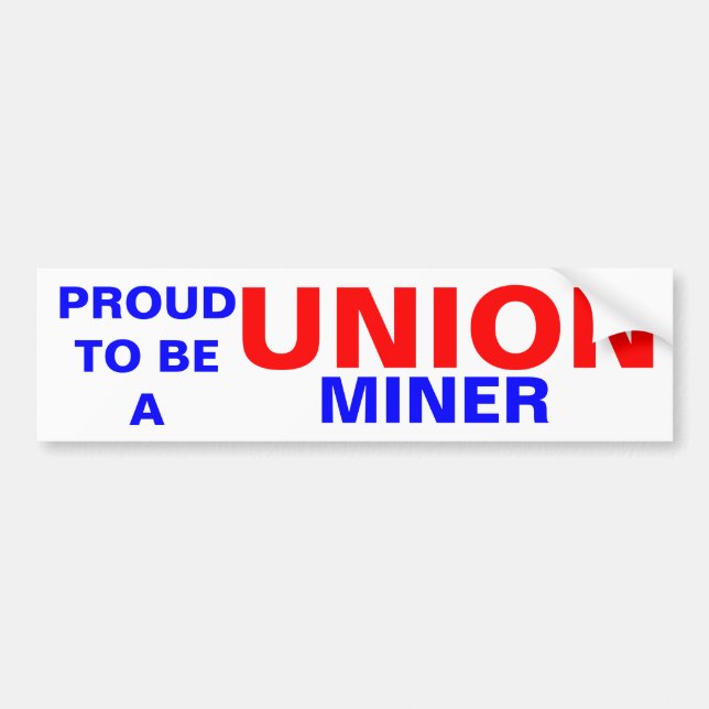 UNION MINER BUMPER STICKER (Front)
