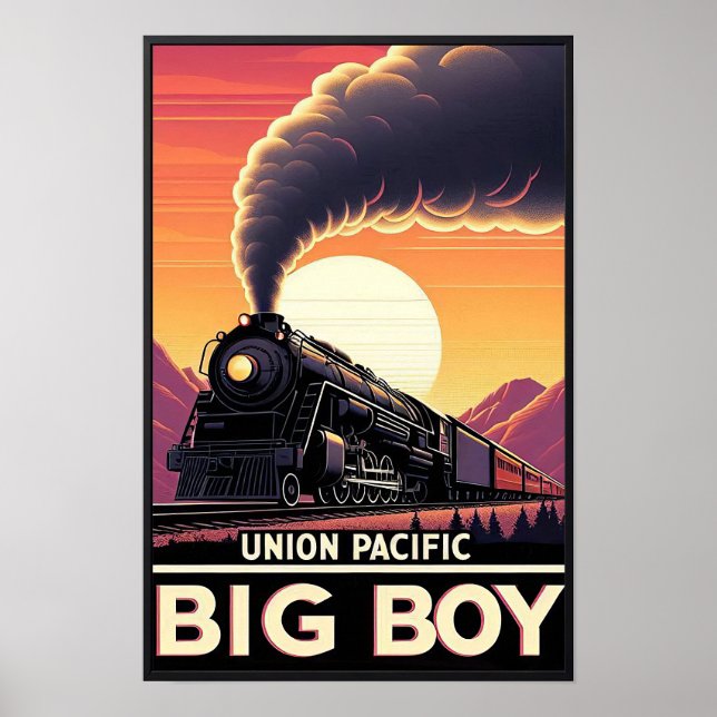 Union Pacific Big Boy Vintage Train Poster (Front)