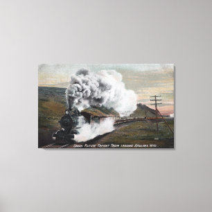 Union Pacific Freight Train View Canvas Print
