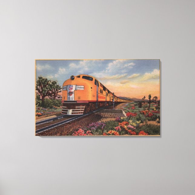 Union Pacific Railroad "City of Los Angeles" Canvas Print (Front)