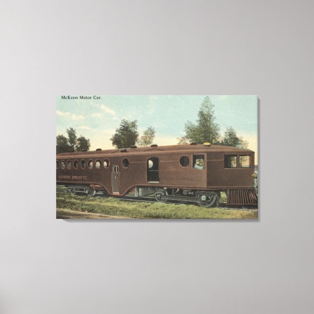 Union Pacific RailroadMcKeen Motor Car View Canvas Print (Front)