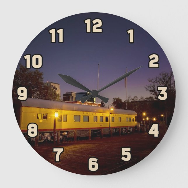 Union Pacific Train in Old Sacramento Large Clock (Front)
