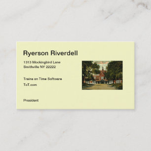 Union Passenger Depot, Cedar Rapids IA Vintage Business Card