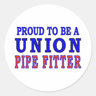 UNION PIPE FITTER CLASSIC ROUND STICKER