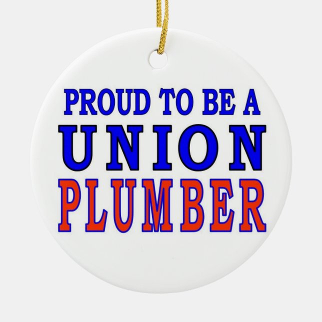 UNION PLUMBER CERAMIC ORNAMENT (Front)