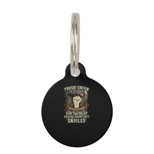 Union Plumber Shirt Proud Skilled Labor Isn’t Chea Pet Tag