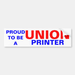 UNION PRINTER BUMPER STICKER