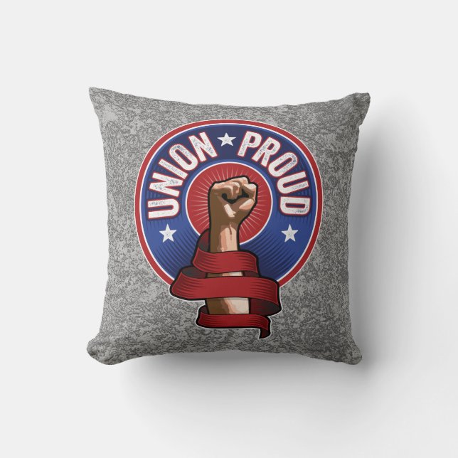 Union Proud Throw Pillow (Front)
