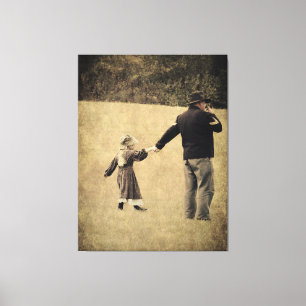 Union Soldier and Daughter Canvas Print