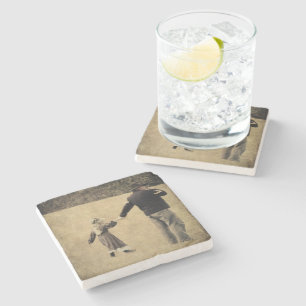 Union Soldier and Daughter Stone Coaster